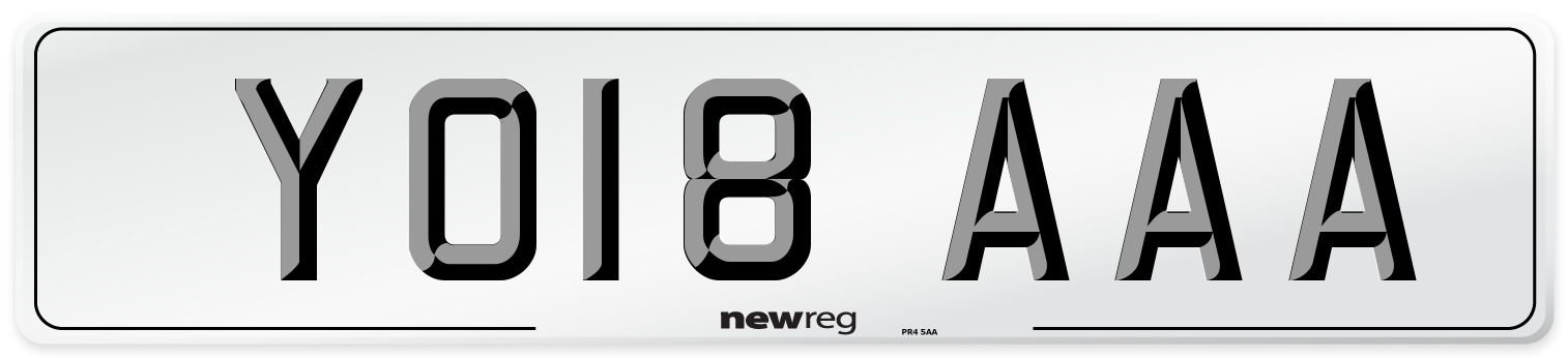 YO18 AAA Number Plate from New Reg